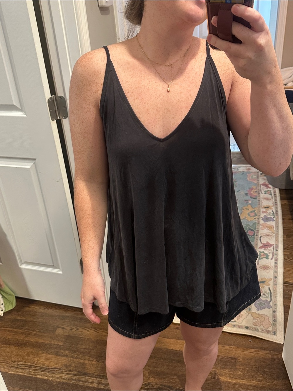 Silence + Noise Dark Grey Tank Top